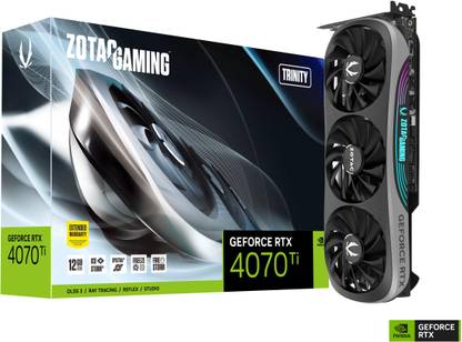 ZOTAC GAMING GeForce RTX 4070 Ti Trinity GDDR6X 12 GB NVIDIA Chipset 192 bit 2610 MHz Graphics Card