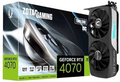 ZOTAC GAMING GeForce RTX 4070 Twin Edge OC GDDR6X 12 GB NVIDIA Chipset 192 bit 2490 MHz Graphics Card