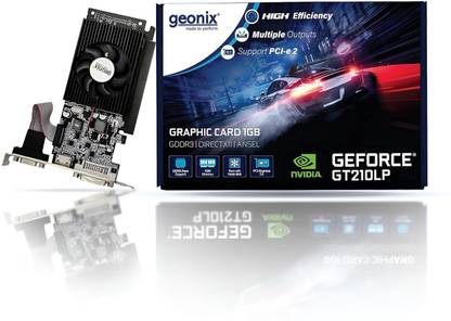 GEONIX GT210LP DDR3 1 GB NVIDIA Chipset 32 bit 1000 MHz Graphics Card