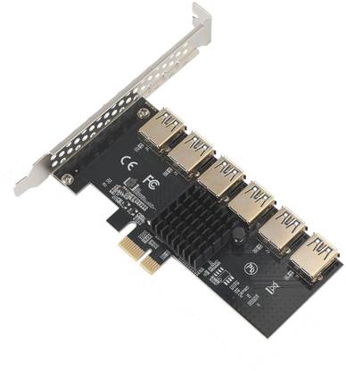 microware PCI-E Riser Card 1 to 6 Multiplier Hub PCI Express Card fit Mining GDDR6X 1 GB NVIDIA Chipset 64 bit 1 MHz Graphics Card
