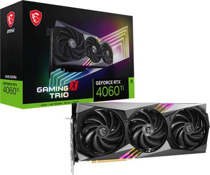 MSI GeForce RTX 4060 Ti GAMING X TRIO 8G GDDR6 8 GB NVIDIA Chipset 128 bit 2685 MHz Graphics Card