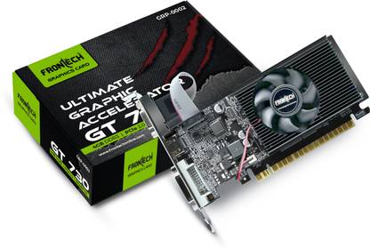 Frontech GT 730 Graphics Card | 64 Bits PCIe 2.0| High Efficiency-Gaming Card (GRP-0002 ) DDR3 4 GB NVIDIA Chipset 64 bit 1600 MHz Graphics Card