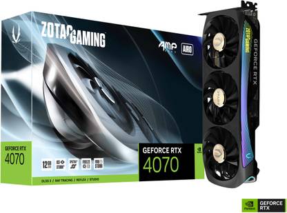 ZOTAC GEFORCE RTX 4070 AMP AIRO GDDR6X 12 GB NVIDIA Chipset 192 bit 2535 MHz Graphics Card