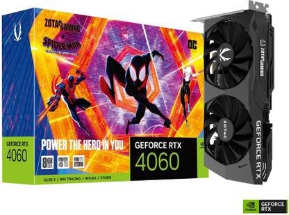 ZOTAC Gaming GeForce RTX 4060 OC GDDR6 8GB Spiderman Edition GDDR6 8 GB NVIDIA Chipset 128 bit 2475 MHz Graphics Card