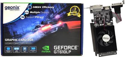 GEONIX Geonix610 DDR3 2 GB NVIDIA Chipset 64 bit 810 MHz Graphics Card