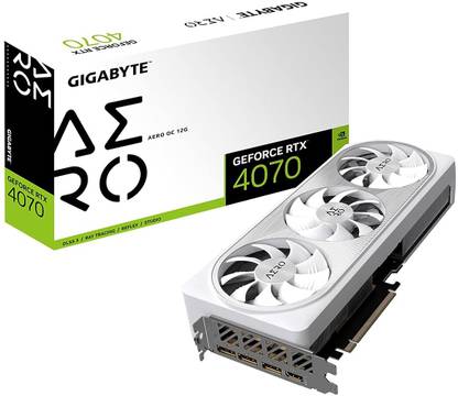 GIGABYTE RTX 4070 AERO OC 12GB GV-N4070AERO OC-12GD GDDR6X 12 GB NVIDIA Chipset 192 bit 21000 MHz Graphics Card