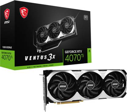 MSI GeForce RTX 4070 Ti VENTUS 3X 12G OC GDDR6X 12 GB NVIDIA Chipset 192 bit 2655 MHz Graphics Card