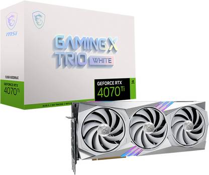 MSI GeForce RTX 4070 Ti GAMING X TRIO WHITE 12G GDDR6X 12 GB NVIDIA Chipset 192 bit 2760 MHz Graphics Card