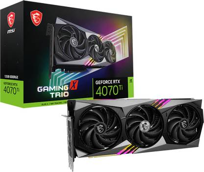 MSI GeForce RTX 4070 Ti GAMING X TRIO 12G GDDR6X 12 GB NVIDIA Chipset 192 bit 2760 MHz Graphics Card