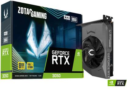 ZOTAC GAMING GEFORE RTX 3050 ECO SOLO GDDR6 8 GB NVIDIA Chipset 128 bit 1777 MHz Graphics Card