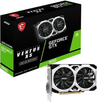 MSI GeForce GTX 1650 D6 VENTUS XS OCV3 GDDR6 4 GB NVIDIA Chipset 128 bit 1620 MHz Graphics Card