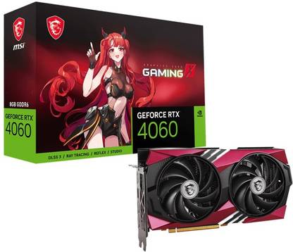 MSI GeForce RTX 4060 GAMING X GDDR6 8 GB NVIDIA Chipset 128 bit 2595 MHz Graphics Card