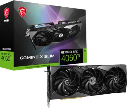 MSI GeForce RTX 4060 Ti GAMING X SLIM 16G GDDR6 16 GB NVIDIA Chipset 128 bit 2685 MHz Graphics Card