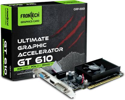 Frontech GT 610 | 64 Bits PCIe 2.0 | High Efficiency-Gaming Card DDR3 2 GB NVIDIA Chipset 64 bit 533 MHz Graphics Card