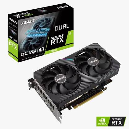 ASUS DUAL-RTX3060-O12G-V2 GDDR6 12 GB NVIDIA Chipset 192 bit 1867 MHz Graphics Card