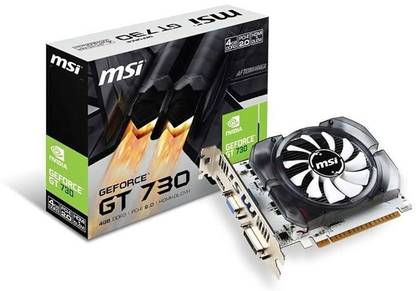 MSI N730-4GD3V2 GDDR3 4 GB NVIDIA Chipset 128 bit 700 MHz Graphics Card
