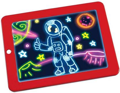 SVULINT Magic Sketch Drawing Pad Light Up LED Glow Board Draw, Sketch 8.5 x 5 inch Graphics Tablet