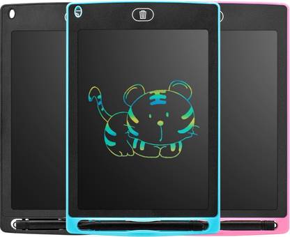 LEMJ LCD writing table multiple color Electronic LCD drawing writing board pad kids message graphics 8.5 inch 8.5 x 8.5 inch Graphics Tablet Connectivity - Wireless