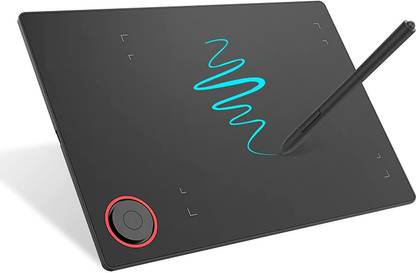hiperads Graphic Tablet (8*6 inch) 8192 Levels of Pressure, Battery Free Stylus Pen, Graphics Drawing Tablet Compatible with Windows & Mac & Android OS, Black (T608) 8 x 6 inch Graphics Tablet Connectivity - USB