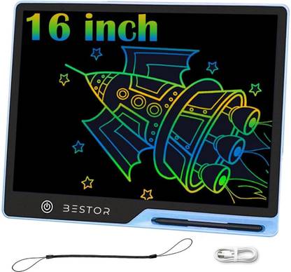 Bestor 16 Inch Lcd Writing Usb Rechargeable Doodle Board Drawing Tablet For Kids,Reusable Electronic Drawing Pads 12 x 9 inch Graphics Tablet Connectivity - Wireless