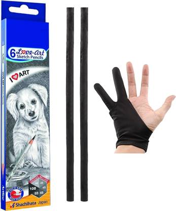 ArtKraft Artline Graphite & Sketching Glove or Soft charcoal Pencil Pencil