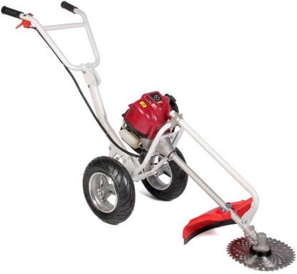Neptune Heavy Duty Trolley Hand Push 35cc 4 Stroke Petrol Engine Brush Cutter with Wheel Fuel Grass Trimmer