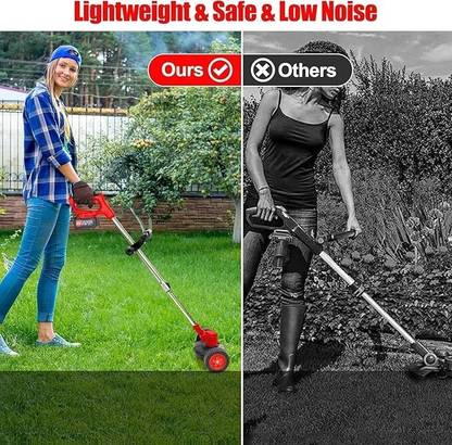 SHOPOGENIX Rechargeable 48V Grass Cutting Machine | Adjustable Handle & Multi Blade System Cordless Grass Trimmer