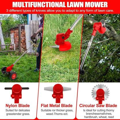 Wengonvila Cordless Electric Grass Trimmer Weed Eater Powered by 48V rechargeable battery Cordless Grass Trimmer