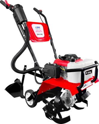 DVI 142CC Tiller With 4 Stroke Petrol Engine for Weeding With Plough Attachment. Fuel Grass Trimmer