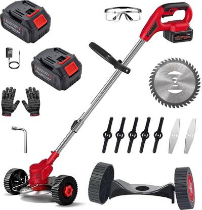 Rivalwilla Grass Cutter Machine for Garden-Lawn Trimmer for Adjustable Height Cordless Grass Trimmer