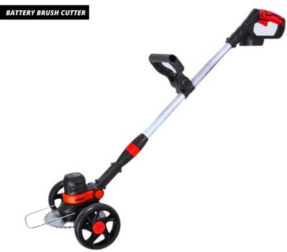 OREZEN SHARP Battery Operated Brush Cutter, 21V 5C Li-ion Battery, Portable Cutter Corded Grass Trimmer