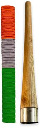 REEBOND 1 Flag Cricket Bat Grips With 1 Wooden Cone Super Tacky