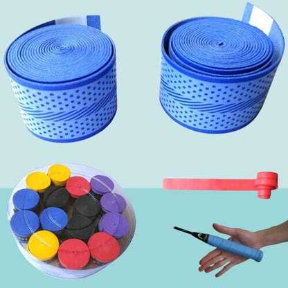 Hyper Premium PU Black & Blue Badminton Grip Smooth Tacky