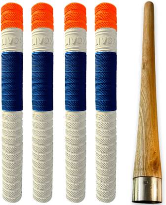 LIVOX Premium Cricket Bat 4 Grips With Wooden Grip Cone for Enhanced Performance Ultra Tacky