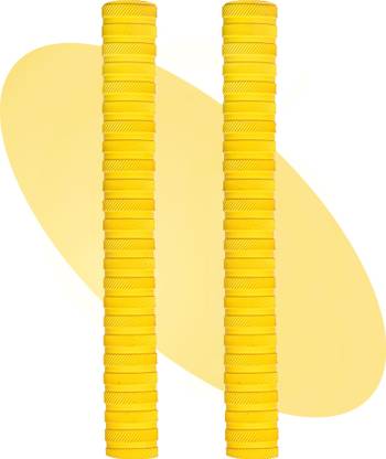 CLOVERBYTE Pack of 2 Yellow Soft Replacement Rubber Cricket bat Handle Grip
