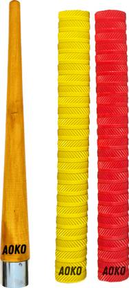 AOKO AA Premium Cricket Bat Handle Rubber Grips With 1 Wooden Gripper Cone Diamond
