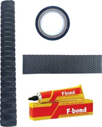 RaiGen Combo Of 4 Includes Black Bat Grip, Bat Toe Guard, Balck Tape, Adhesive Chevron