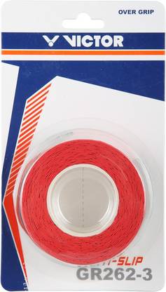 VICTOR GR262-3 Anti-Slip Comfort Feeling Badminton Racket Overgrip, (Pack of 3),