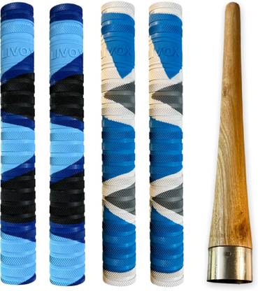 LIVOX Super Cricket Bat Grip 4 pis Grips and 1 pis wodden cone Ultra Tacky