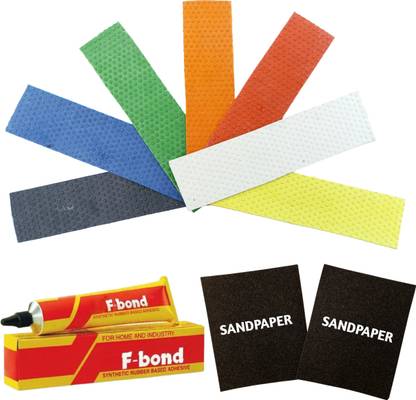 RaiGen 6 colour Cricket Bat Toe Guard with Adhesive & 2 Sandpaper for Rubbing Toe Guard Ergonomic