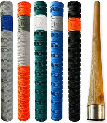 LIVOX Good Comfort Thunder blade Texture Cricket Bat 5 Grips And 1 Wooden Gripper Cone Super Tacky