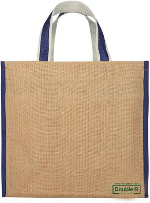 DOUBLE R BAGS DOUBLE R BAGS Waterproof Large Jute Shopping Bags Kitchen Essentials with Full Handles Grocery Bag