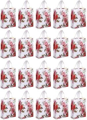 Sainik's Access to Quality Non woven Reusable Grocery Shopping Bags With Flower Design Pack of 20 Grocery Bags