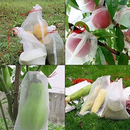 ZIMBLE Fruit Protection Fruit Net Bag Reusable Washable BEST 6*10 Pack of 30 Grocery Bags