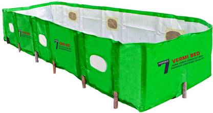 Seven Horses HDPE 400GSM Vermicompost Maker Bed(6x4x2 FT) Grow Bag