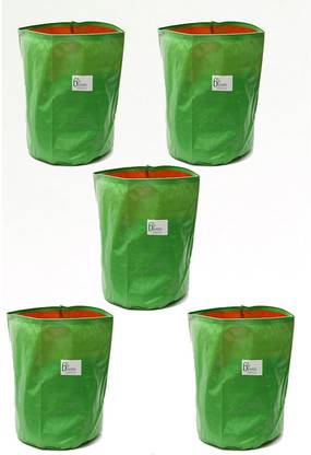 BIOBLOOMS Grow bags 15x12 for gardening, pack of 5, vegetable Grow Bag