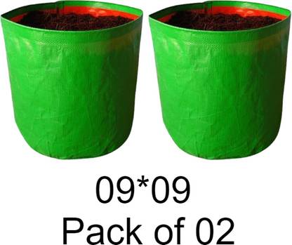 GrowTree Flower Pots 09*09 (Pack of 02) Grow Bag
