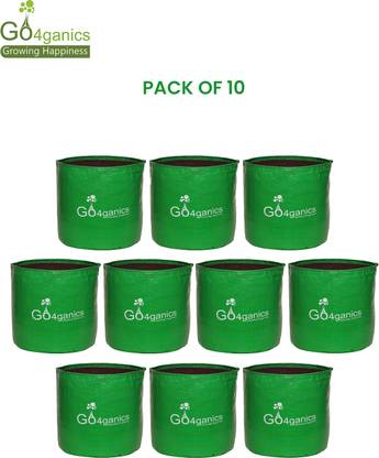 Go4ganics 220 GSM HDPE 24x24 Green/Orange Grow Bag