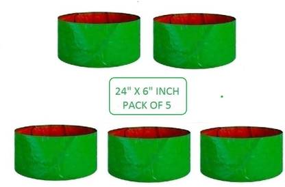 Kingwell Plants bag for Terrace,Balcony, Kitchen Gardening 24" X 6" (Pack Of 5) Grow Bag