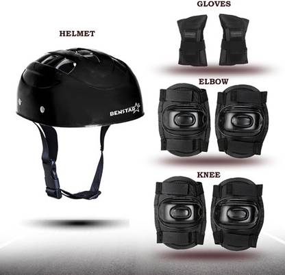 Benstar Black Skating Guard Kit, Protective Skating Guard Skating Guard Combo (Pink) Skating Guard Combo